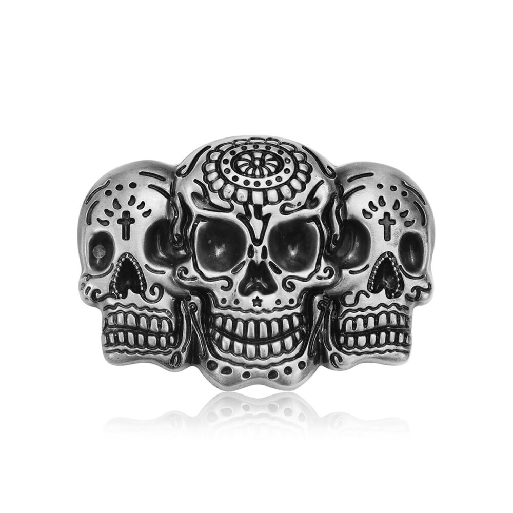 7269 Skull Head Belt Buckle Western Cowboy Belt Buckle Small Vintage Belt